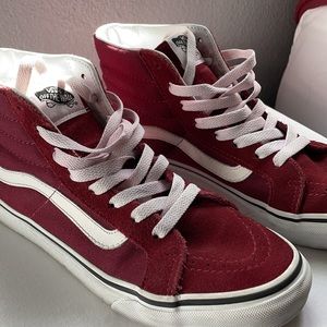 High Top Maroon Vans